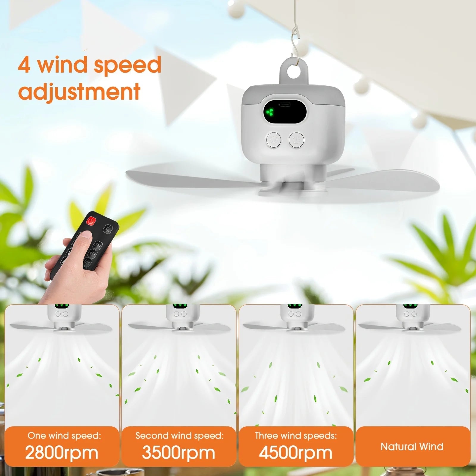 Portable Ceiling Fans 8000mAh