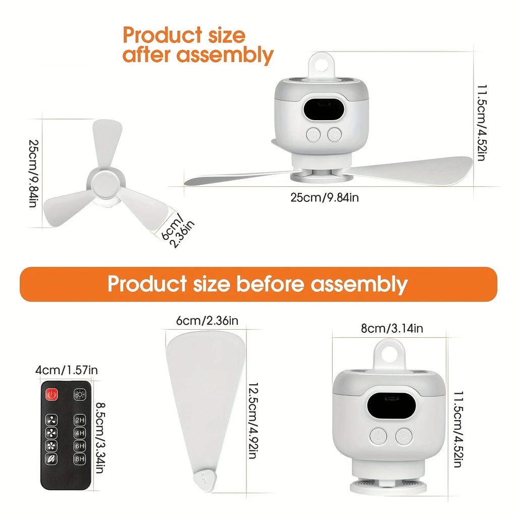 Portable Ceiling Fans 8000mAh