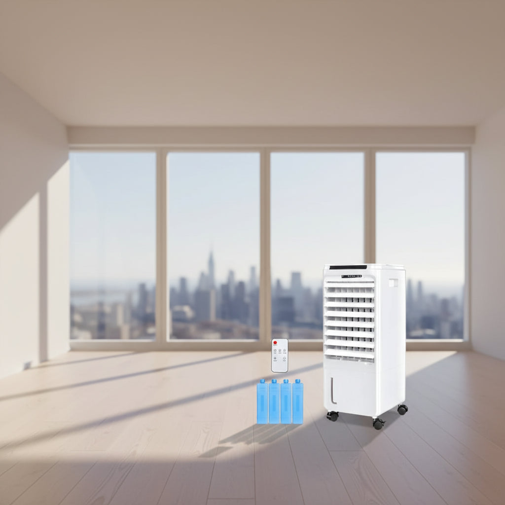 Portable Air Conditioner 7H timer auto-off, 4 modes, 3 speeds, 1.85-gal tank