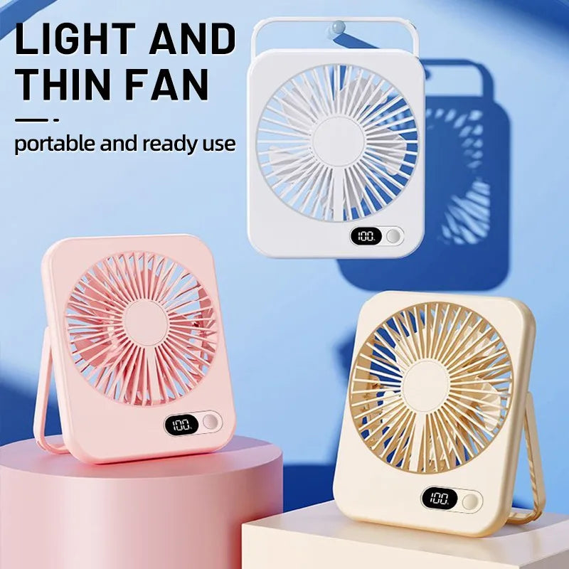 Desk Fan Portable USB Rechargeable Fan 180°